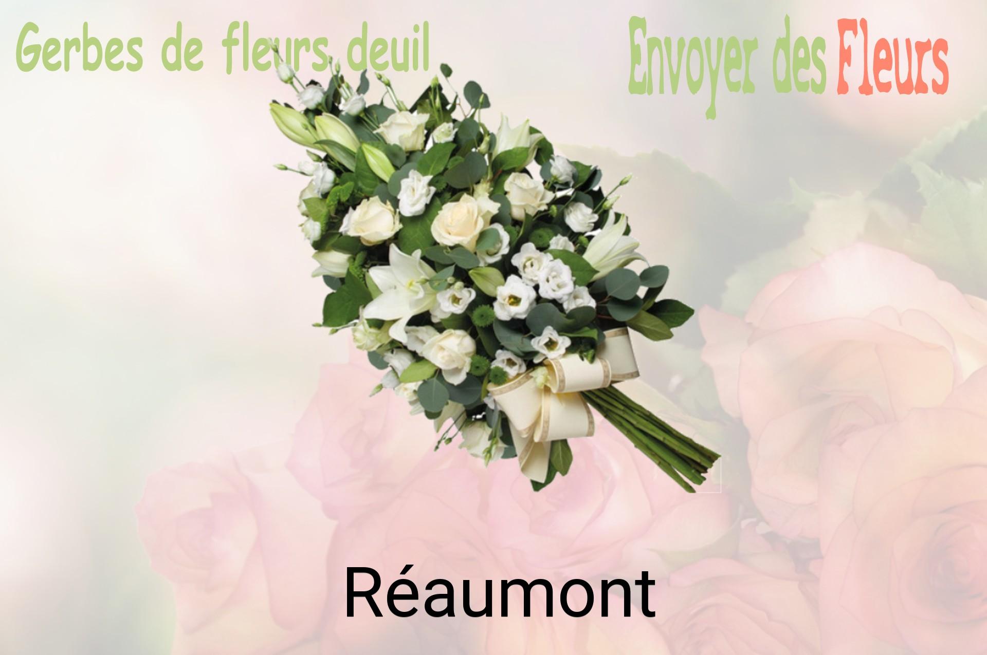 Gerbe de fleurs de deuil livrée à Réaumont